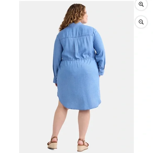 NWT TERRA & SKY MINI SHIRT DRESS SIZE 2x 20-22W - Picture 3 of 7